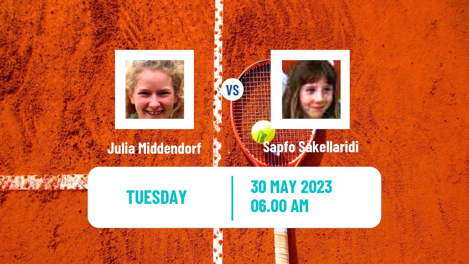 Tennis ITF W25 Troisdorf Women Julia Middendorf - Sapfo Sakellaridi