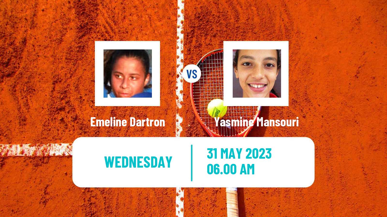 Tennis ITF W25 La Marsa Women Emeline Dartron - Yasmine Mansouri