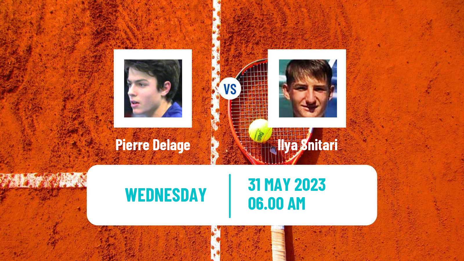 Tennis ITF M15 Monastir 22 Men Pierre Delage - Ilya Snitari