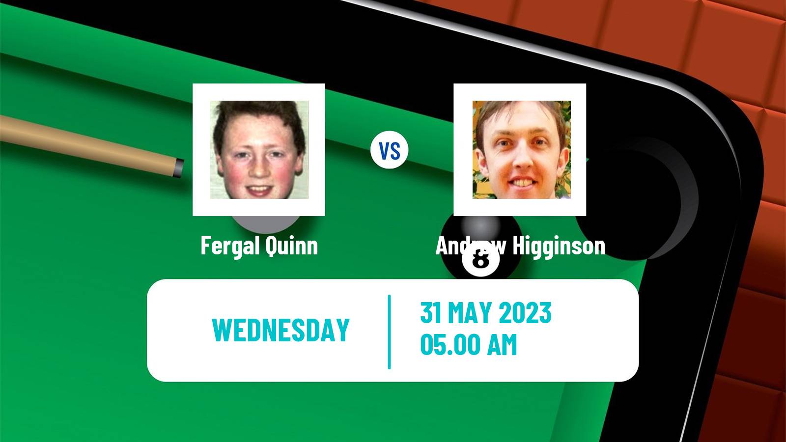 Snooker Qualifying School 1 Fergal Quinn - Andrew Higginson