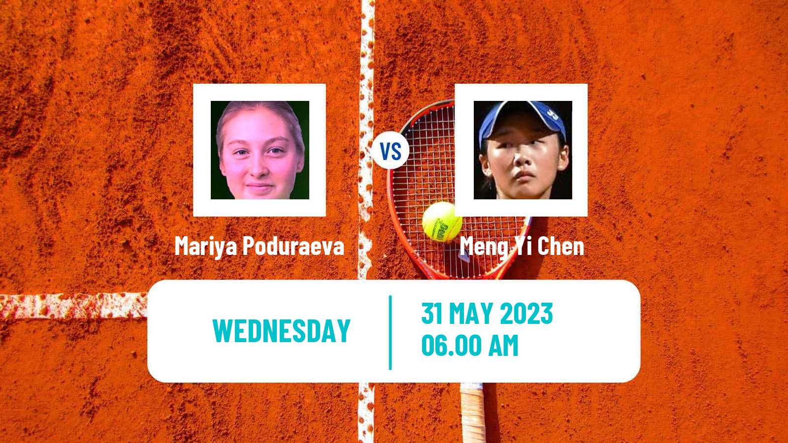 Tennis ITF W15 Monastir 17 Women Mariya Poduraeva - Meng Yi Chen