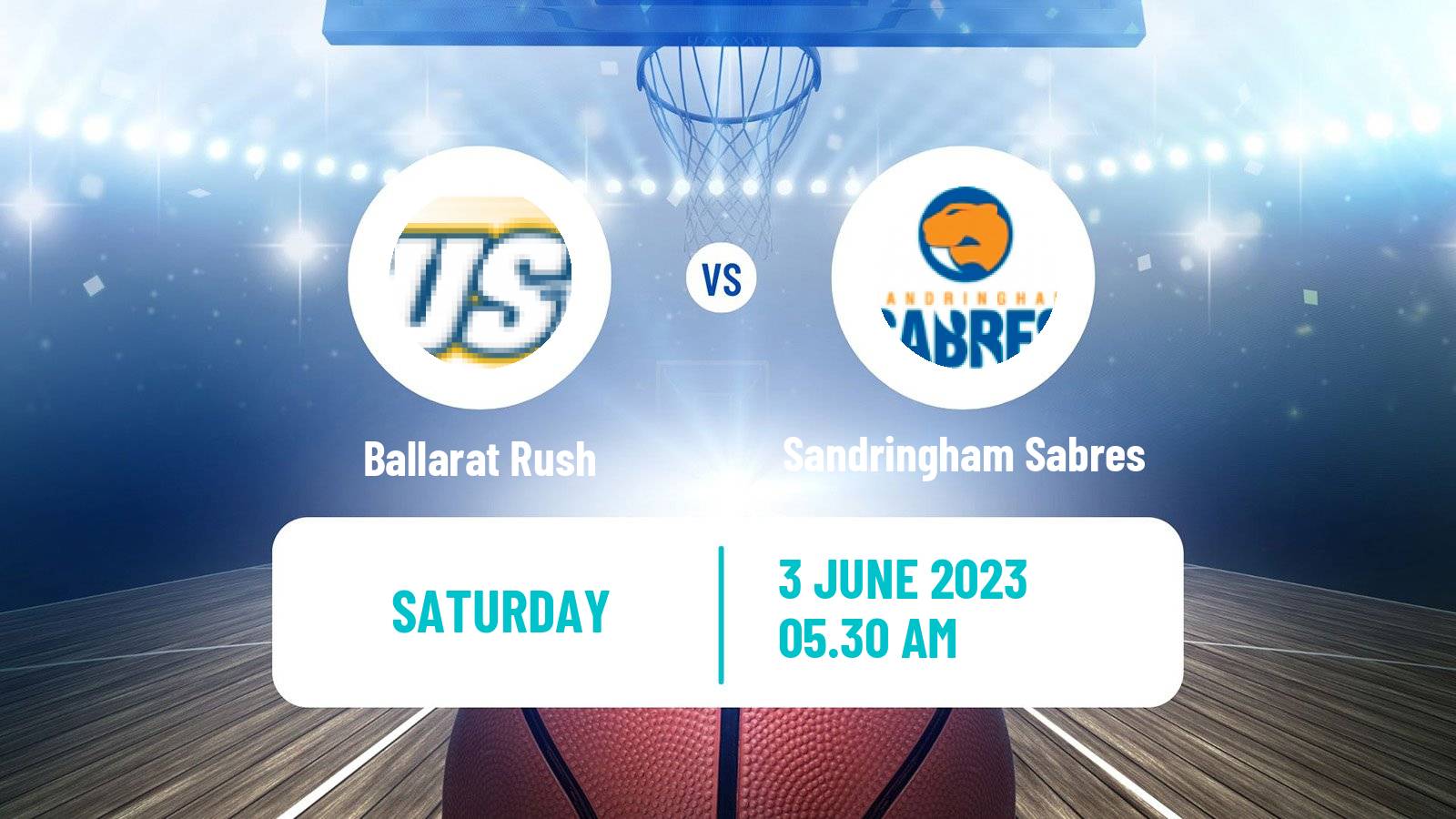 Basketball Australian NBL1 South Ballarat Rush - Sandringham Sabres