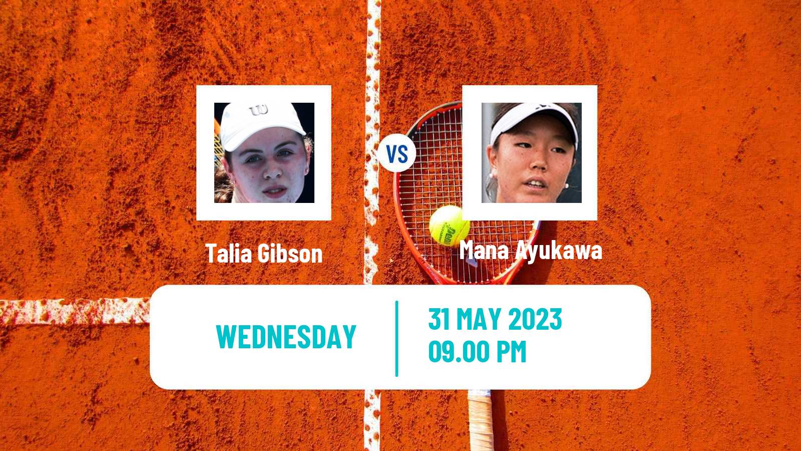 Tennis ITF W25 Tokyo Women Talia Gibson - Mana Ayukawa
