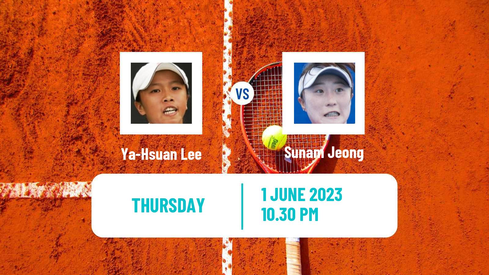 Tennis ITF W25 Changwon Women Ya-Hsuan Lee - Sunam Jeong