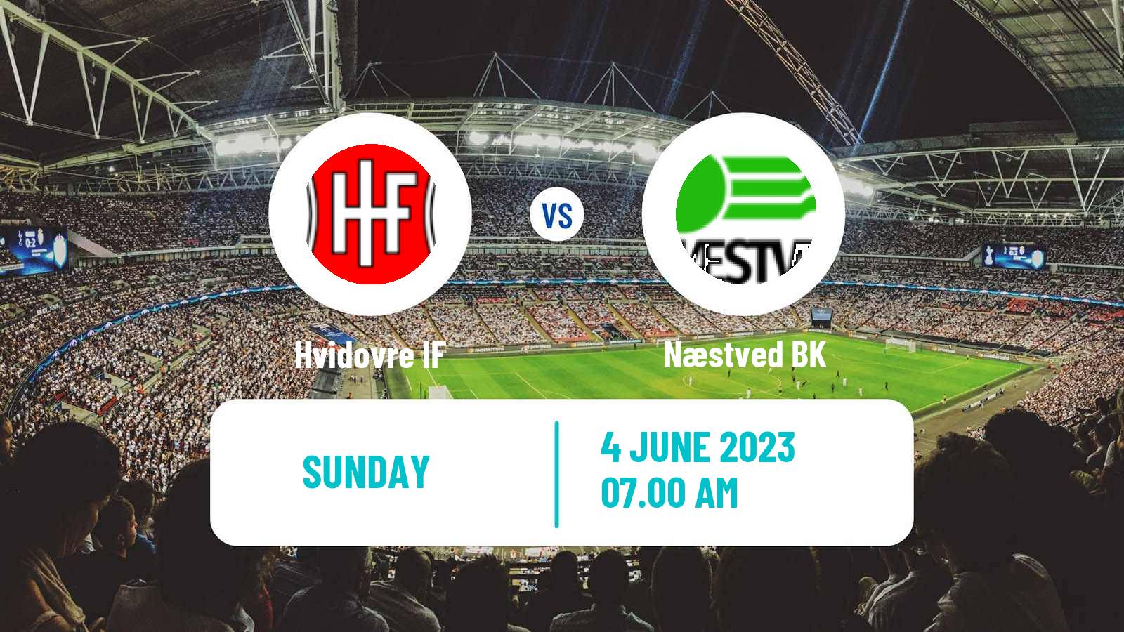 Soccer Danish 1 Division Hvidovre - Næstved BK