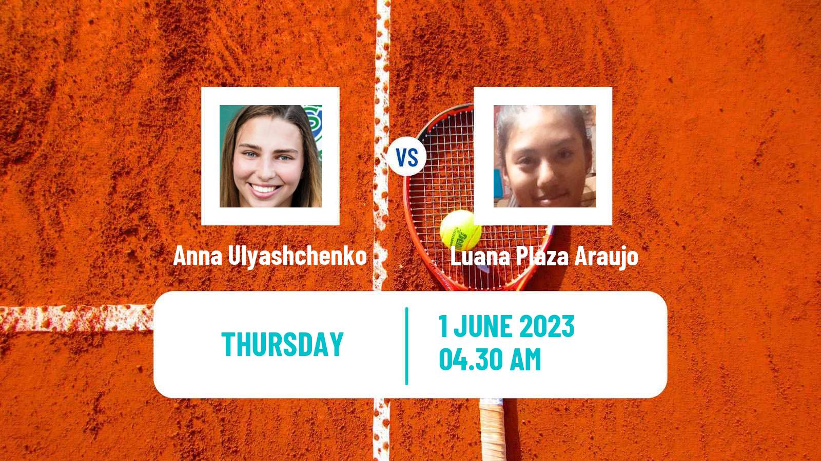 Tennis ITF W15 Monastir 17 Women Anna Ulyashchenko - Luana Plaza Araujo