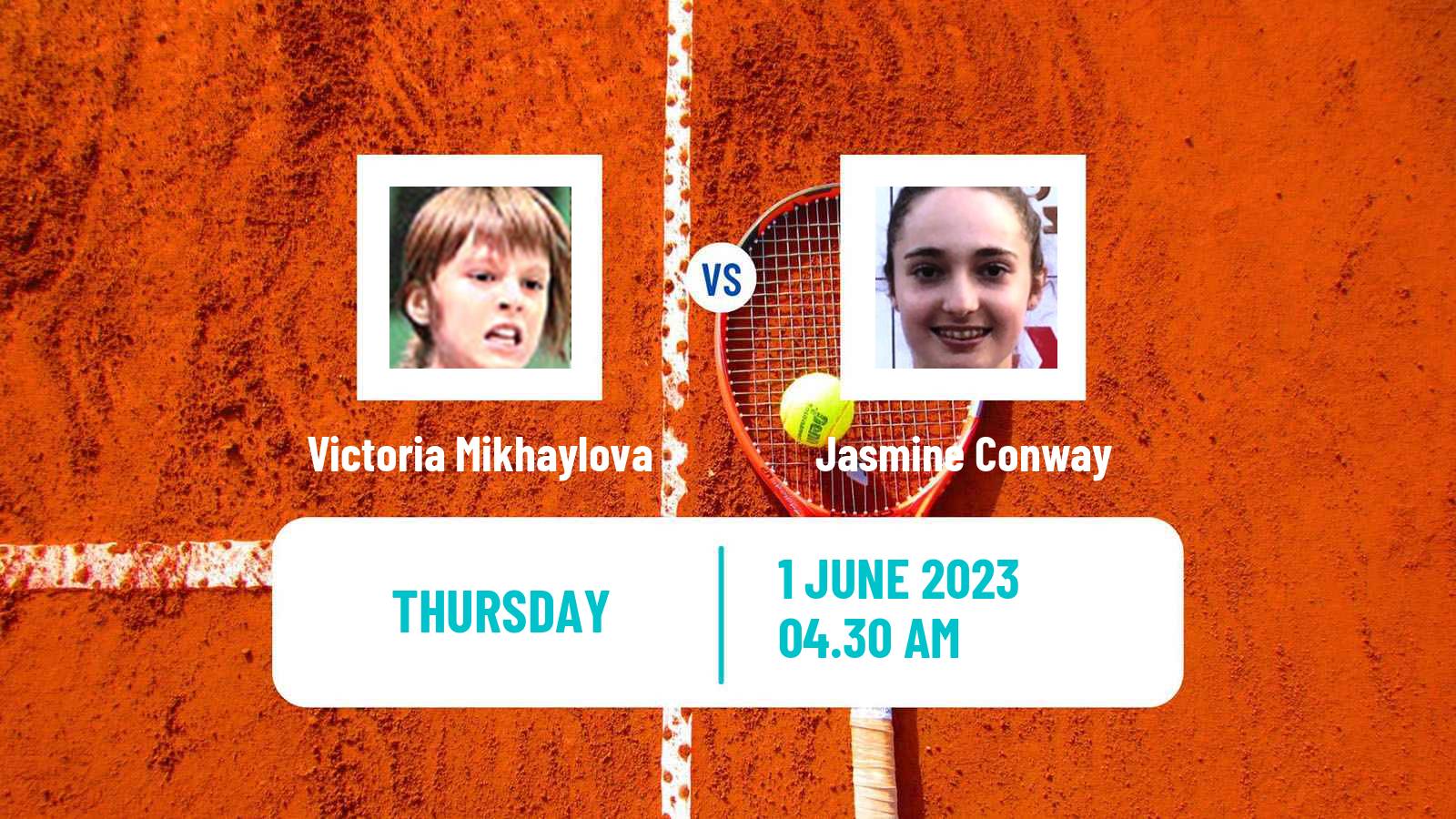 Tennis ITF W15 Monastir 17 Women Victoria Mikhaylova - Jasmine Conway