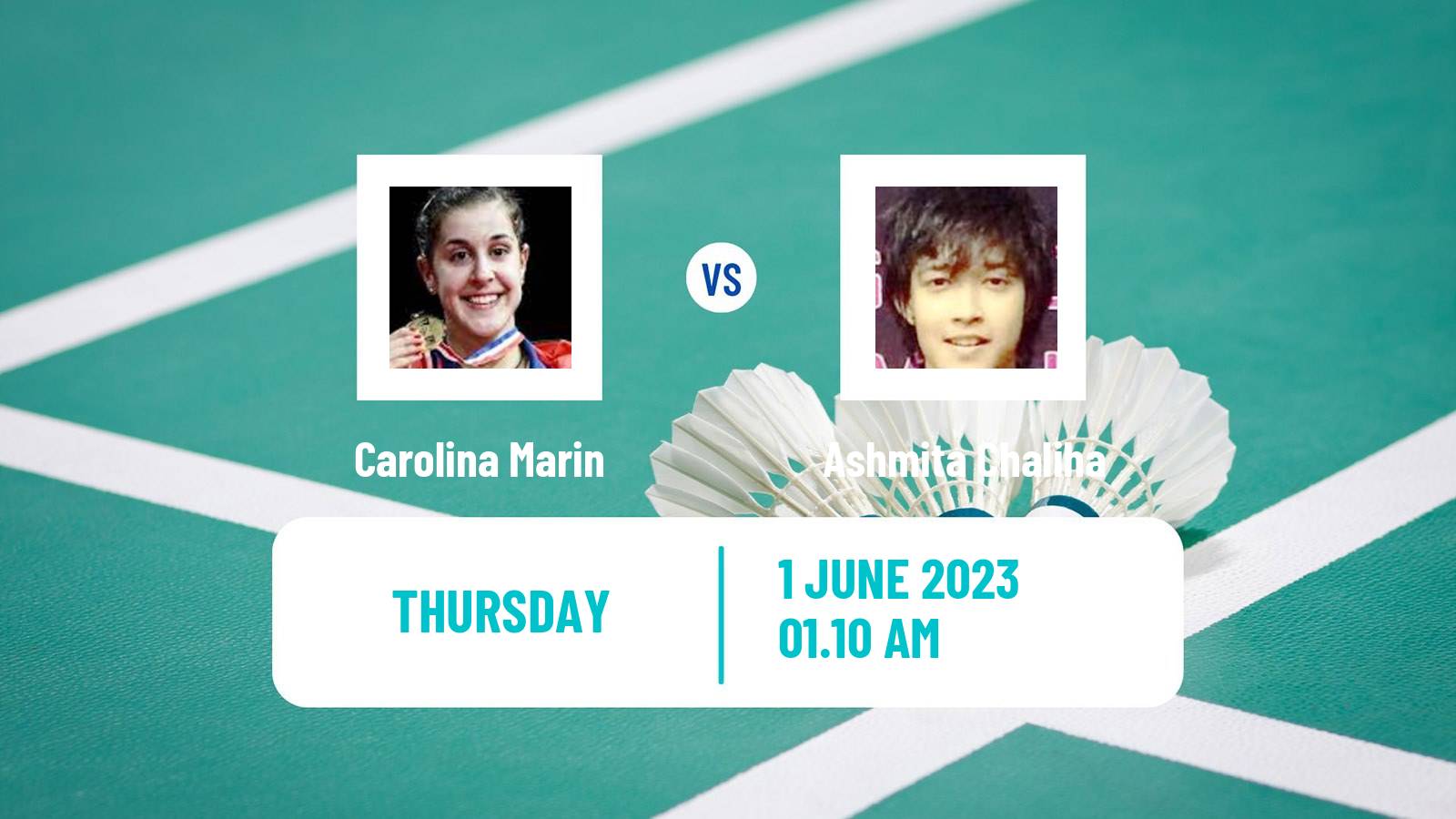 Badminton BWF World Tour Thailand Open Women Carolina Marin - Ashmita Chaliha