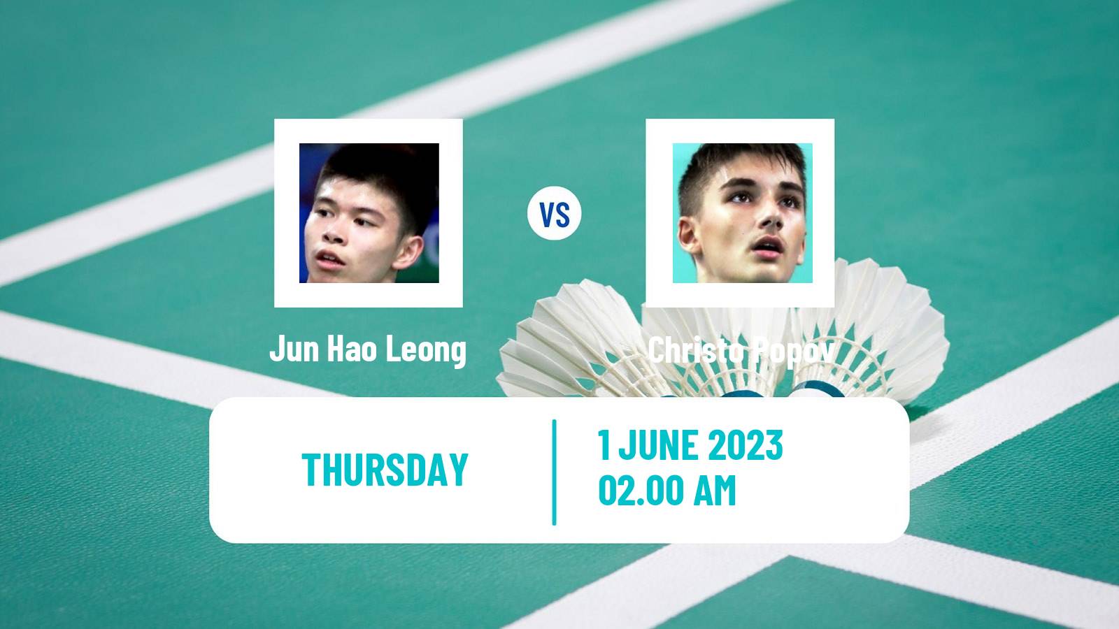 Badminton BWF World Tour Thailand Open Men Jun Hao Leong - Christo Popov