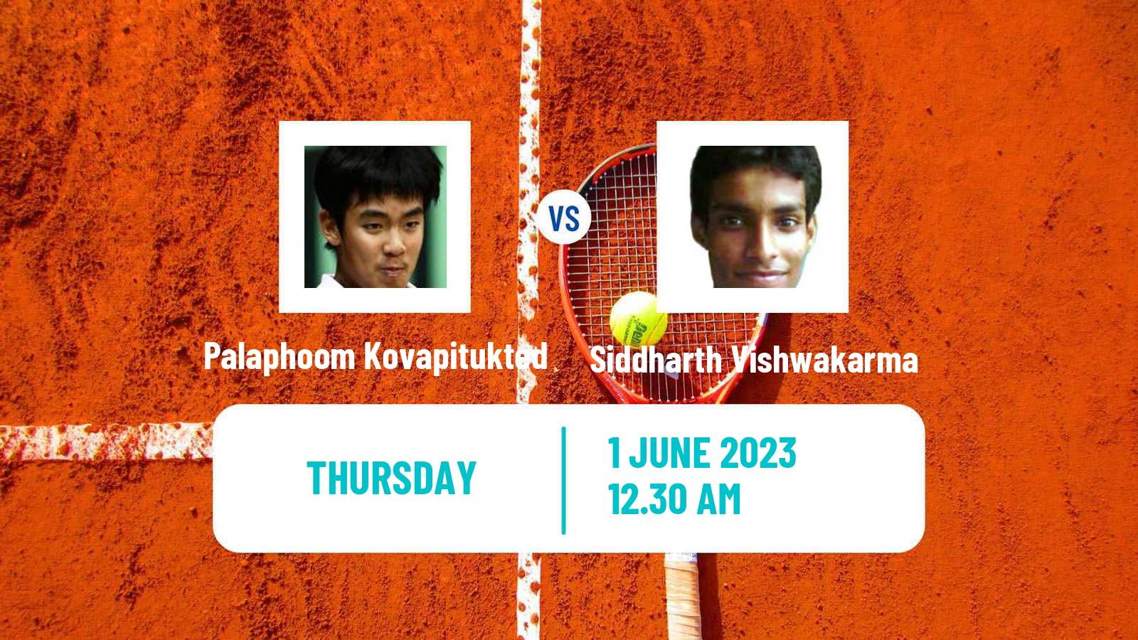 Tennis ITF M15 Nakhon Si Thammarat Men Palaphoom Kovapitukted - Siddharth Vishwakarma