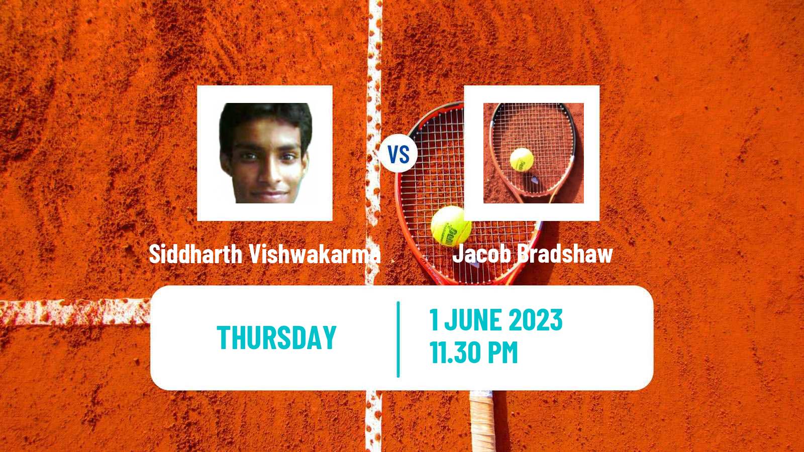 Tennis ITF M15 Nakhon Si Thammarat Men Siddharth Vishwakarma - Jacob Bradshaw