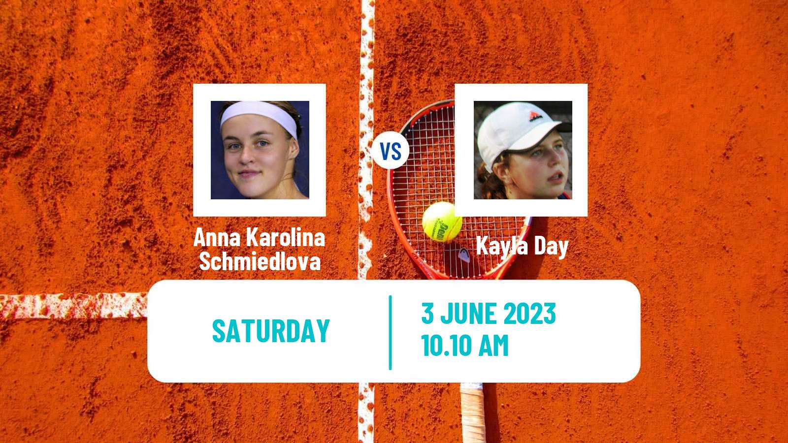 Tennis WTA Roland Garros Anna Karolina Schmiedlova - Kayla Day