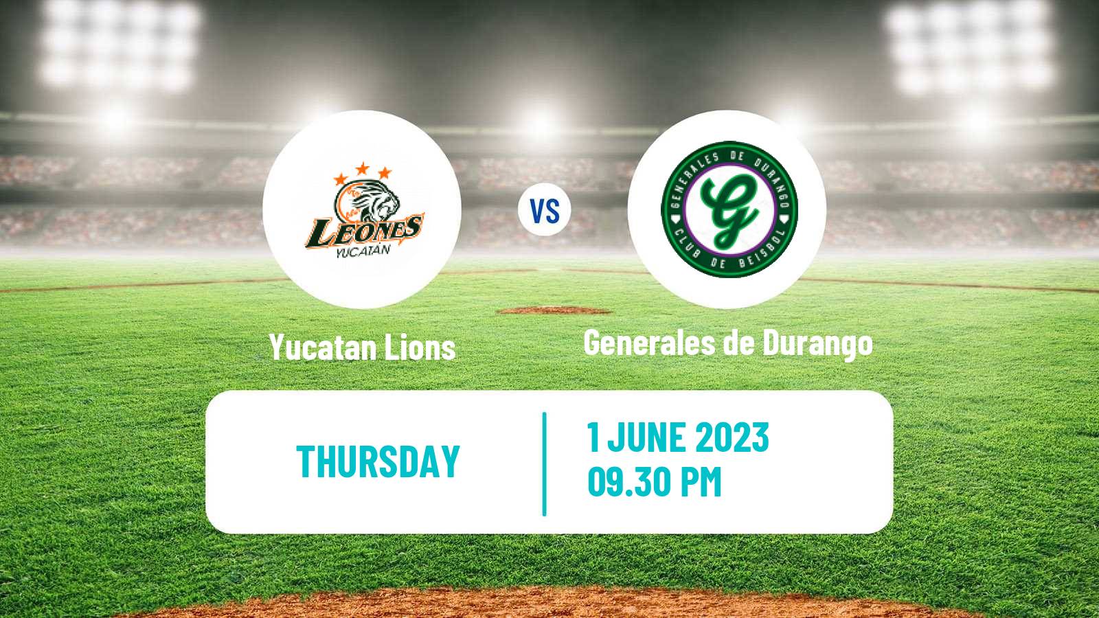 Baseball LMB Yucatan Lions - Generales de Durango