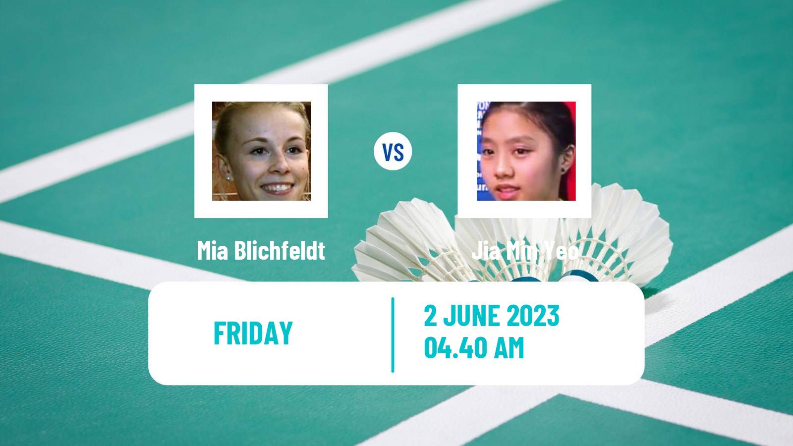 Badminton BWF World Tour Thailand Open Women Mia Blichfeldt - Jia Min Yeo
