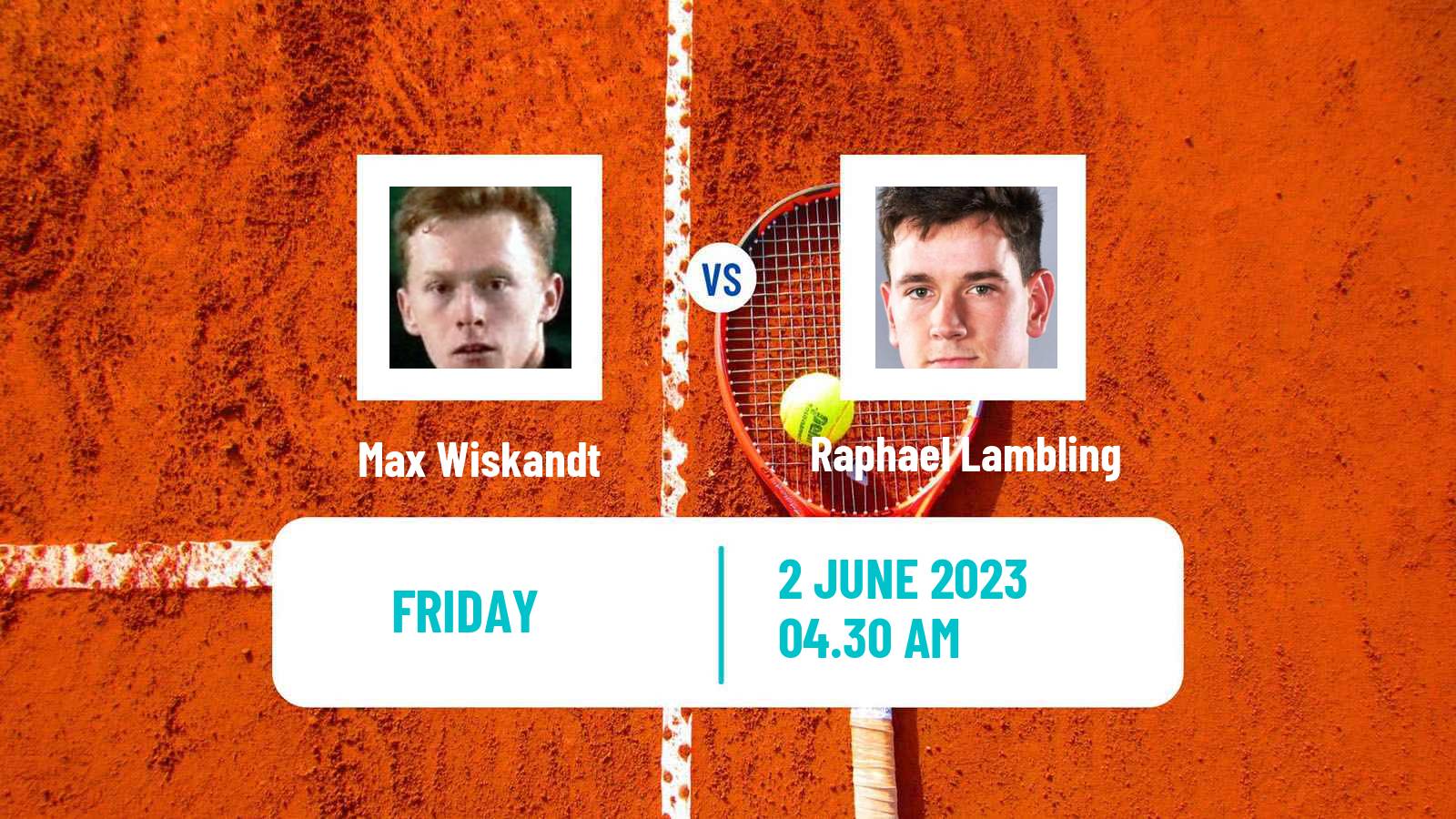 Tennis ITF M15 Monastir 22 Men Max Wiskandt - Raphael Lambling