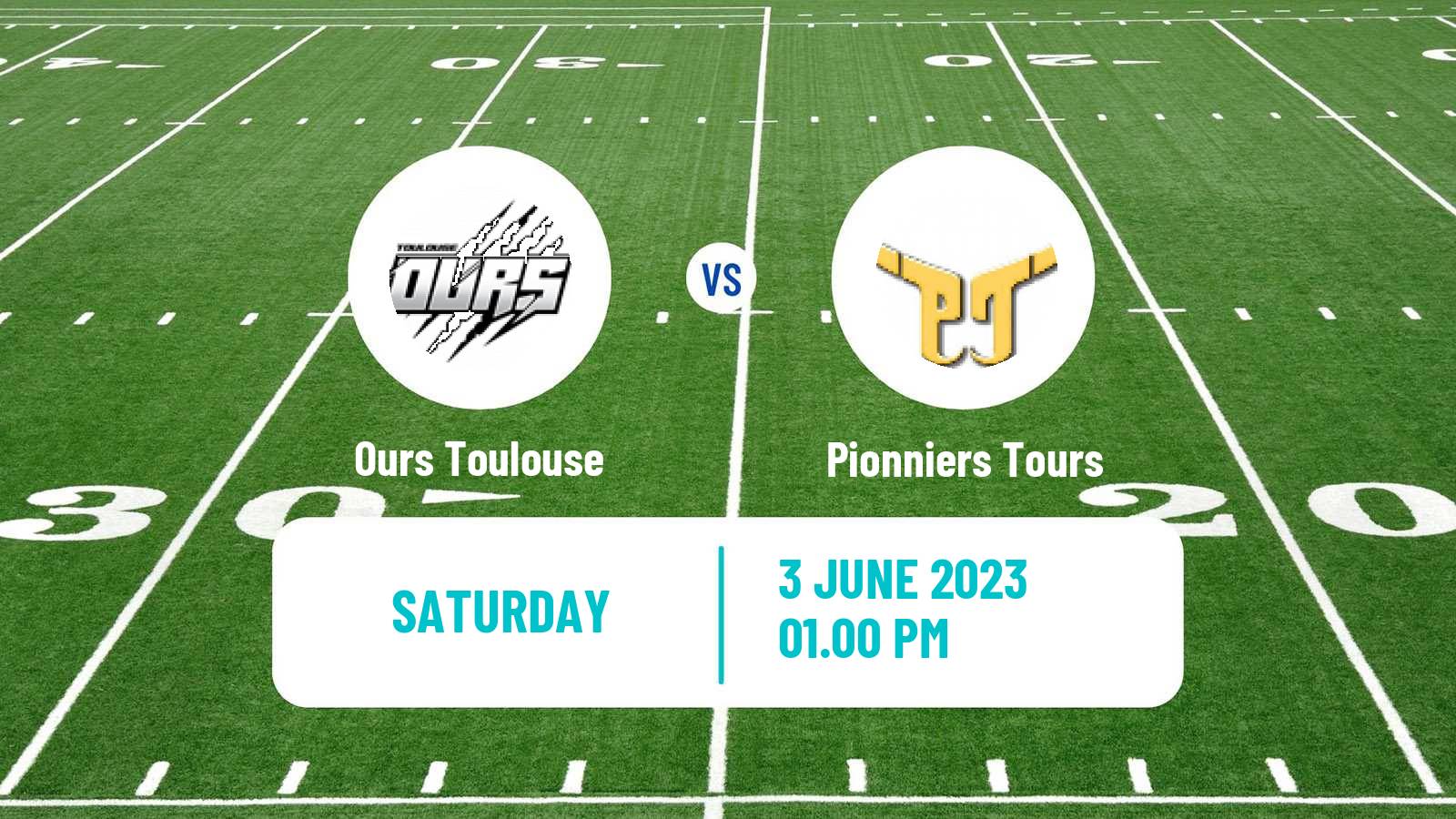 American football French Championnat Elite American Football Ours Toulouse - Pionniers Tours