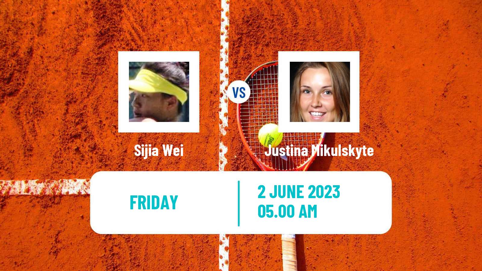 Tennis ITF W25 La Marsa Women Sijia Wei - Justina Mikulskyte