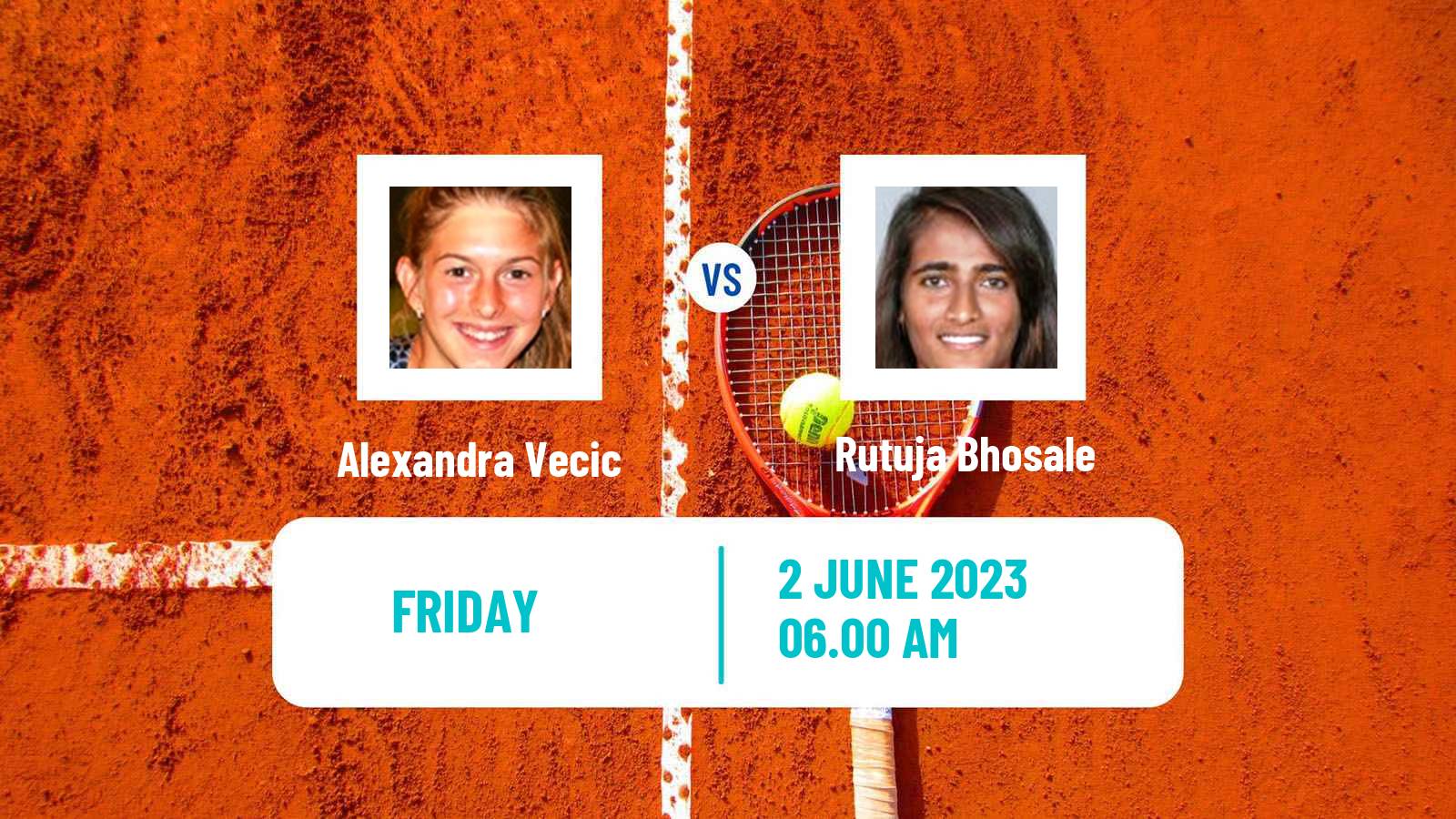 Tennis ITF W25 La Marsa Women Alexandra Vecic - Rutuja Bhosale