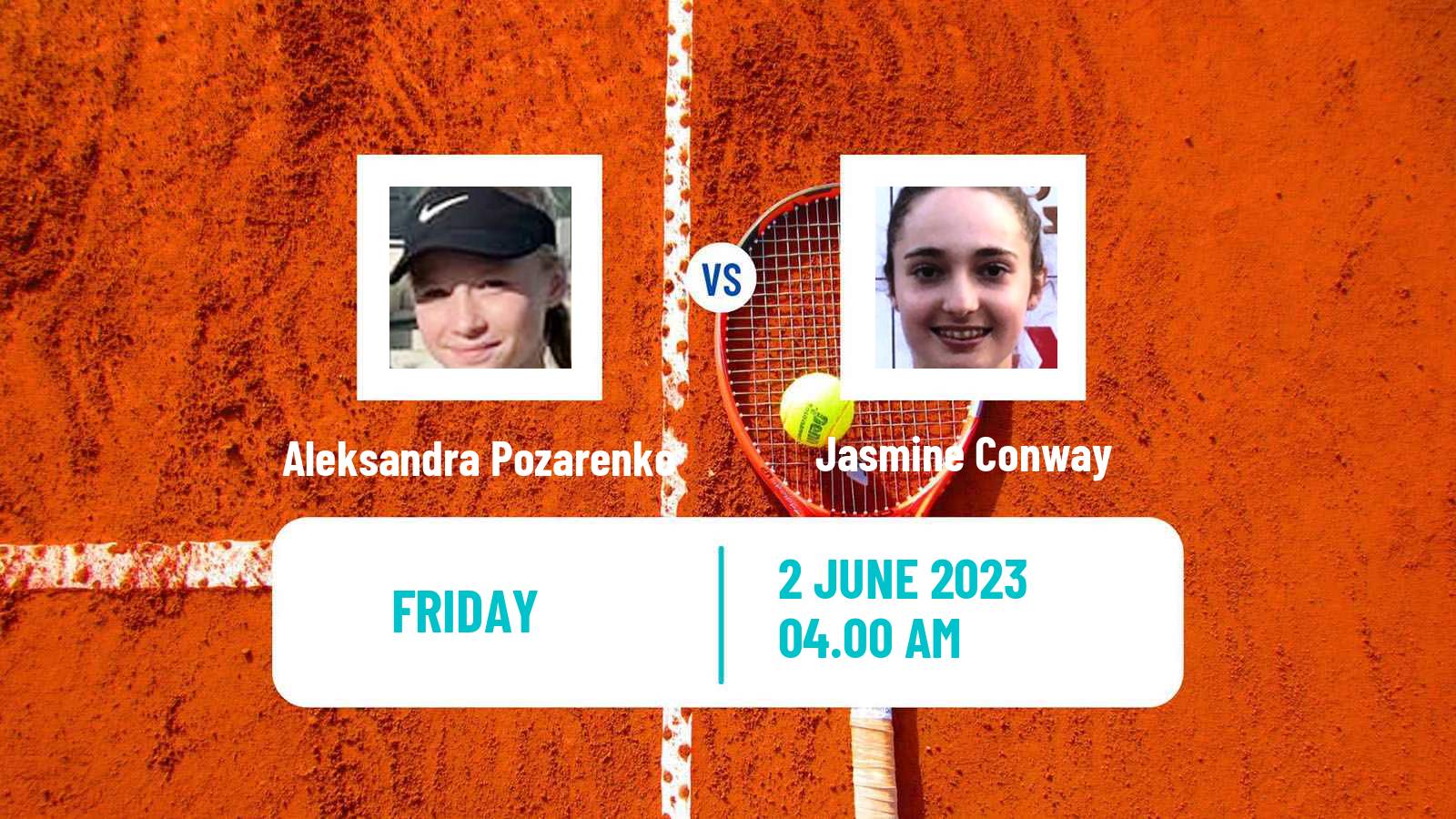Tennis ITF W15 Monastir 17 Women Aleksandra Pozarenko - Jasmine Conway