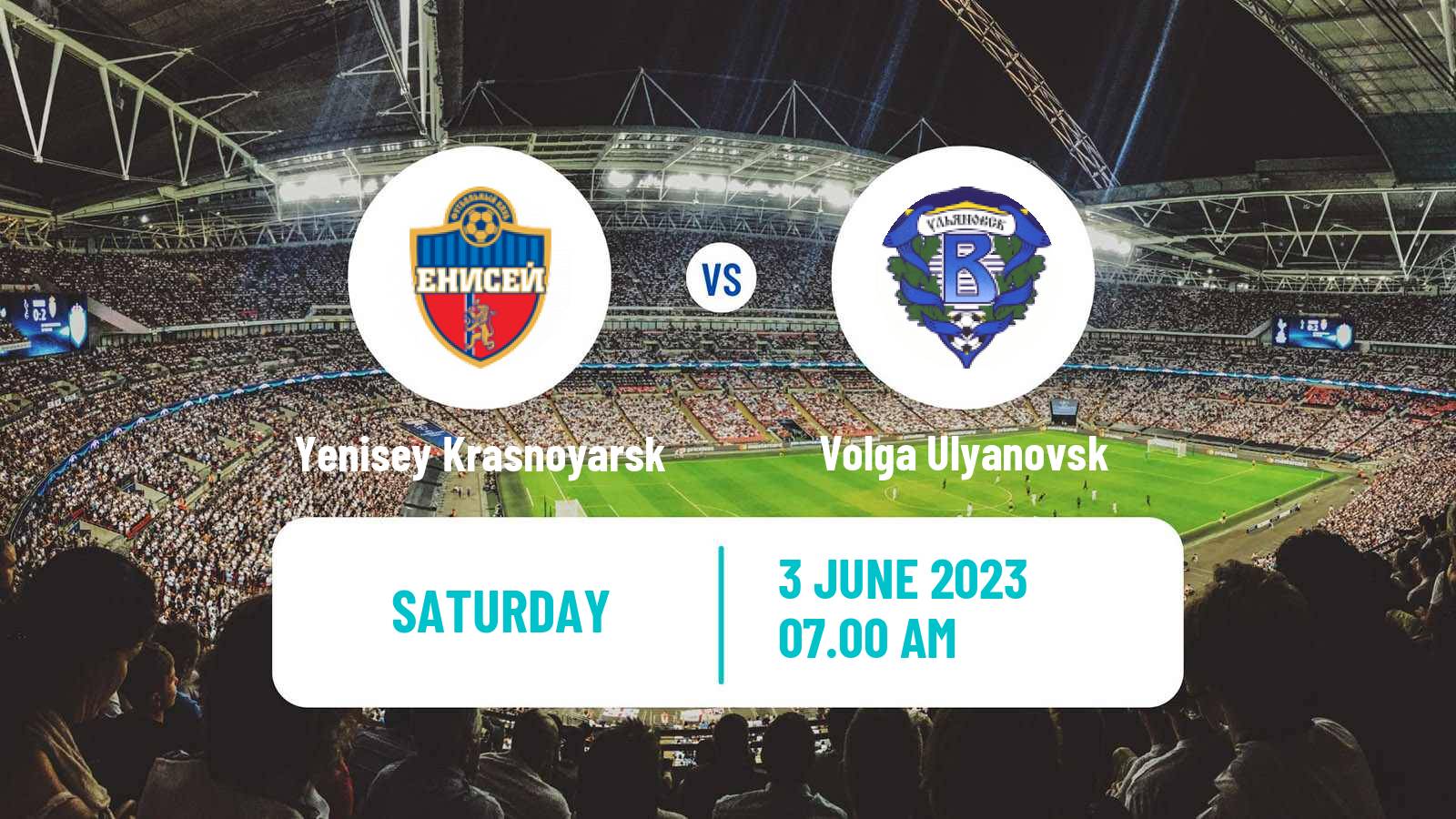 Soccer Russian FNL Yenisey Krasnoyarsk - Volga Ulyanovsk