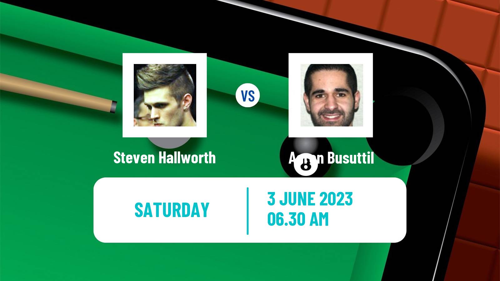 Snooker Qualifying School 2 Steven Hallworth - Aaron Busuttil