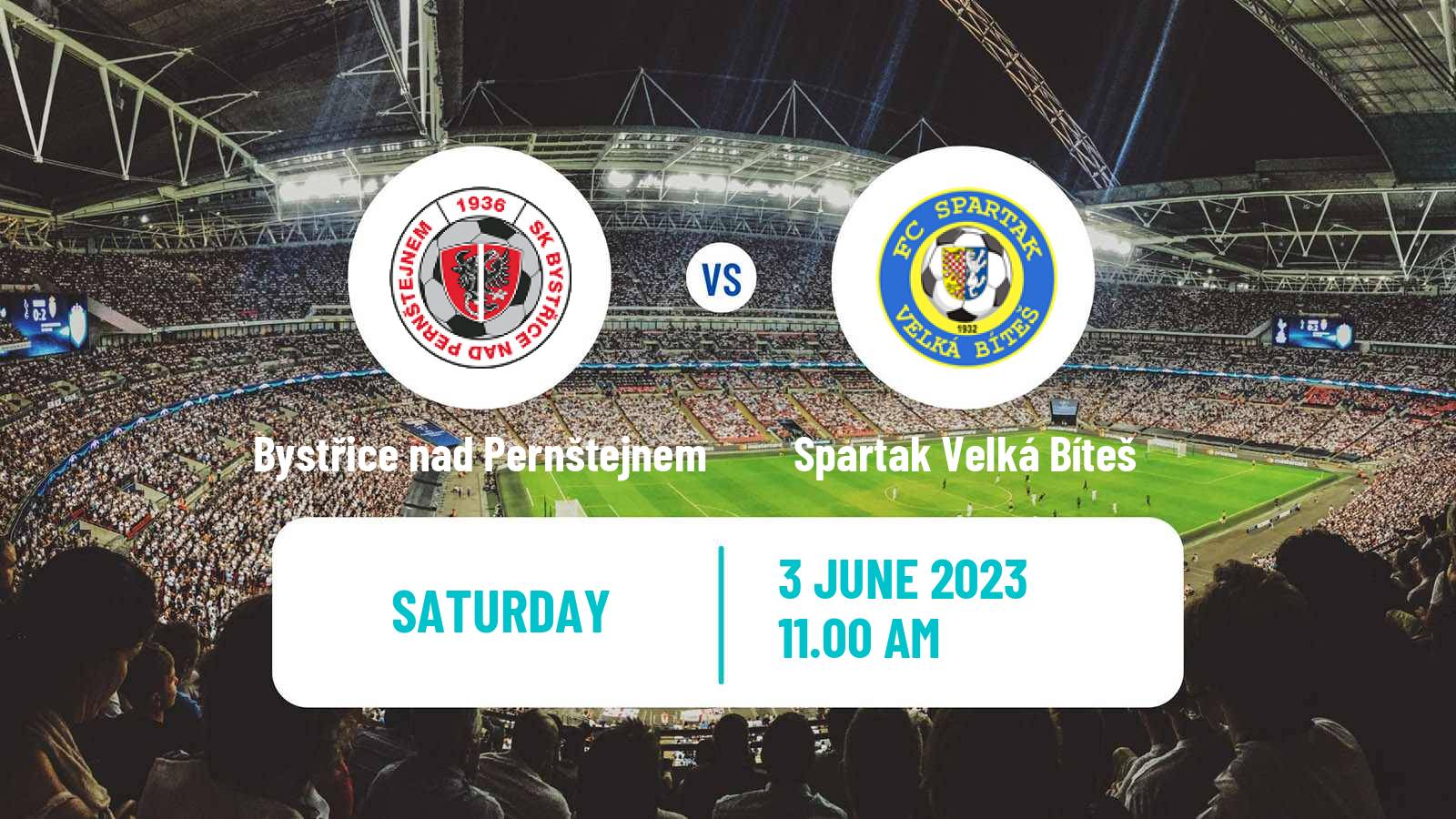 Soccer Czech Division D Bystřice nad Pernštejnem - Spartak Velká Bíteš