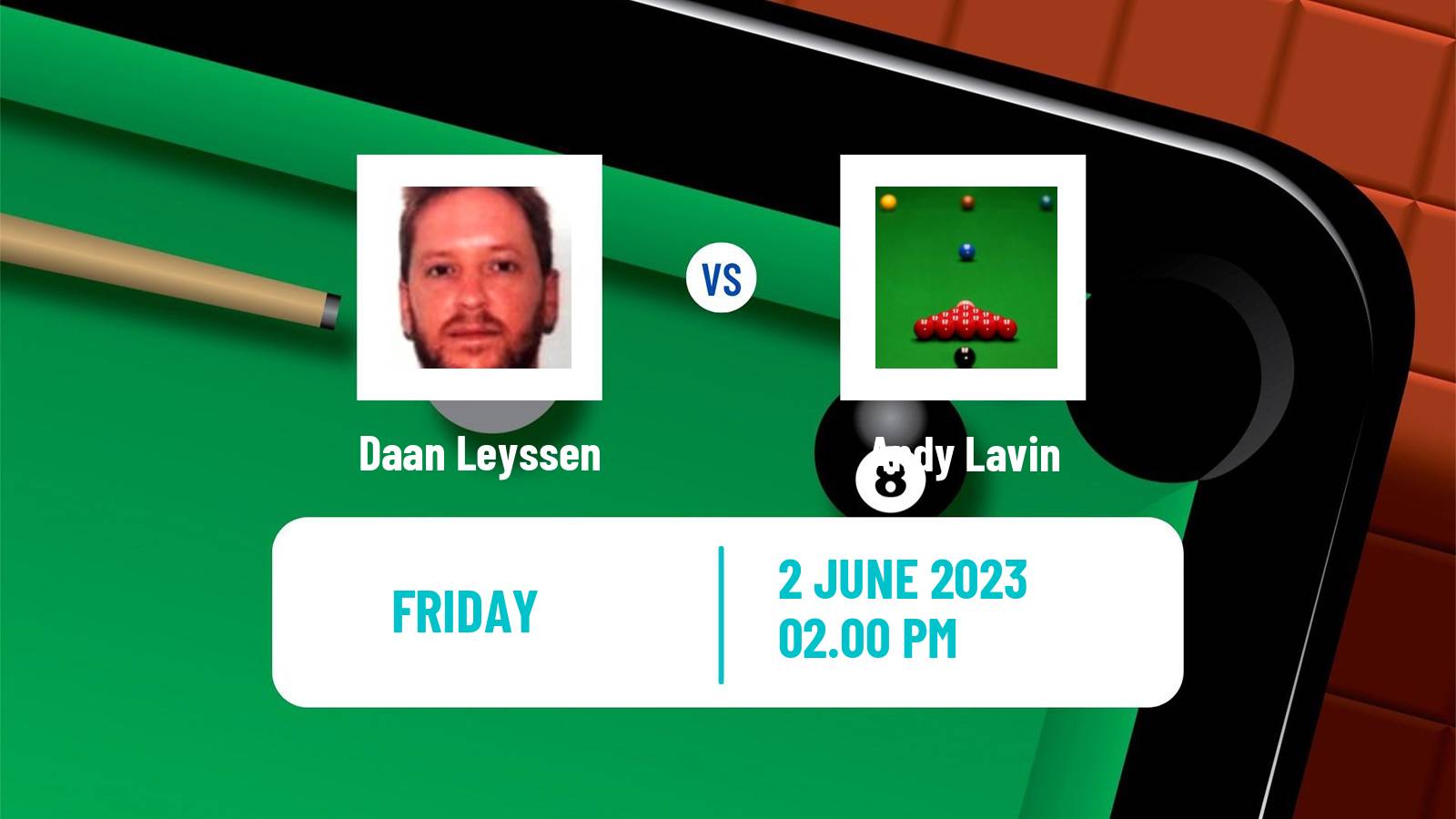 Snooker Qualifying School 2 Daan Leyssen - Andy Lavin