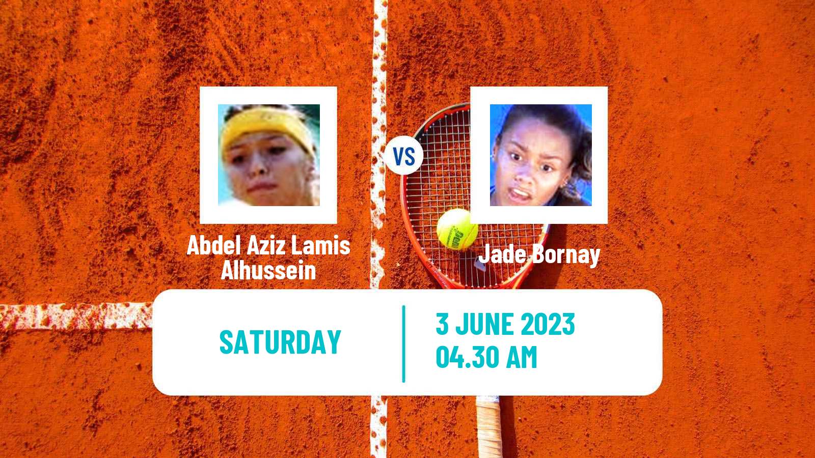 Tennis ITF W15 Monastir 17 Women Abdel Aziz Lamis Alhussein - Jade Bornay
