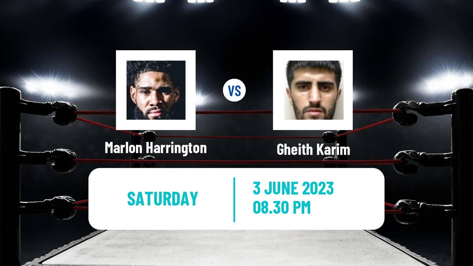 Boxing Super Welterweight Others Matches Men Marlon Harrington - Gheith Karim