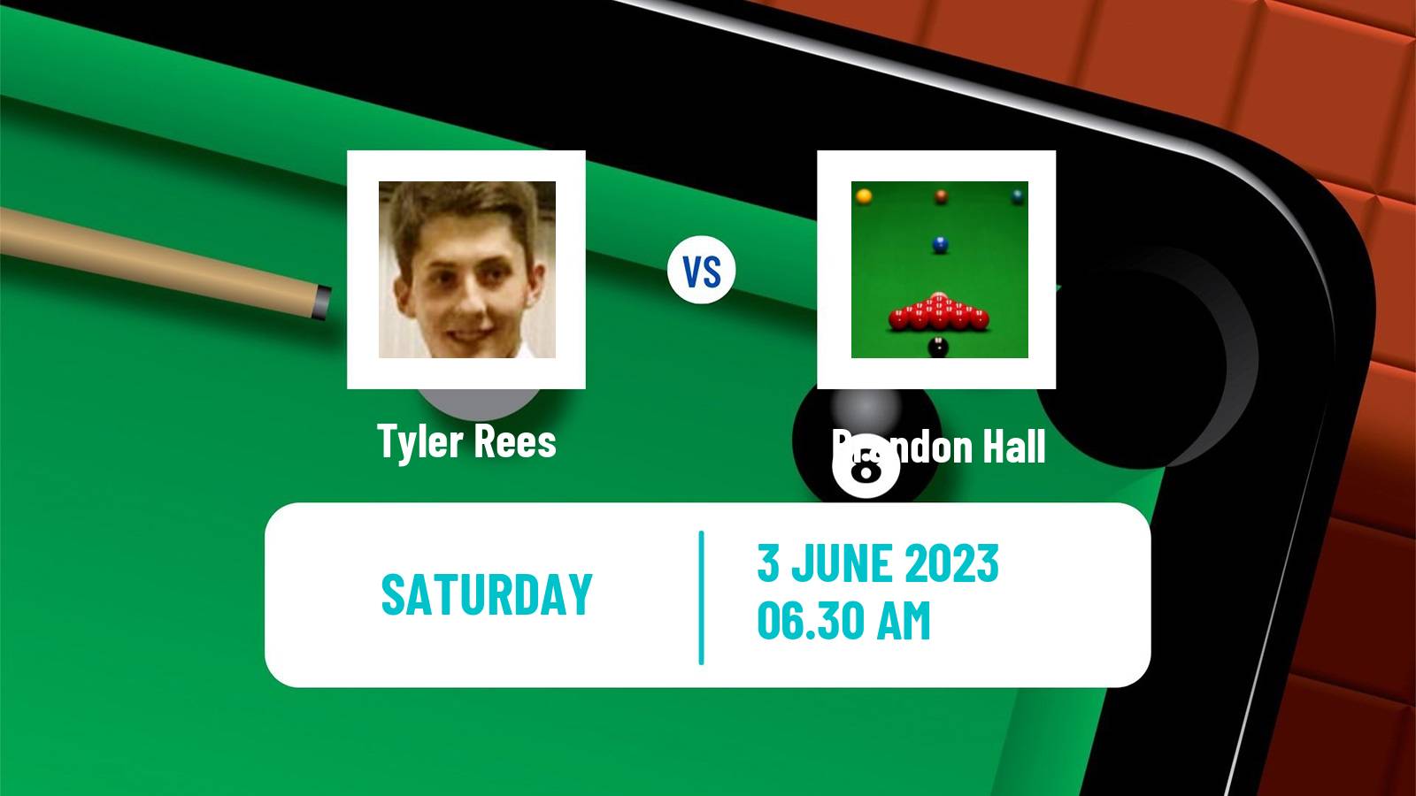 Snooker Qualifying School 2 Tyler Rees - Brandon Hall