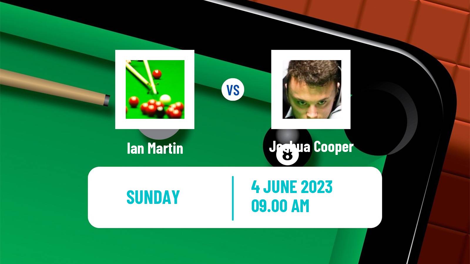 Snooker Qualifying School 2 Ian Martin - Joshua Cooper