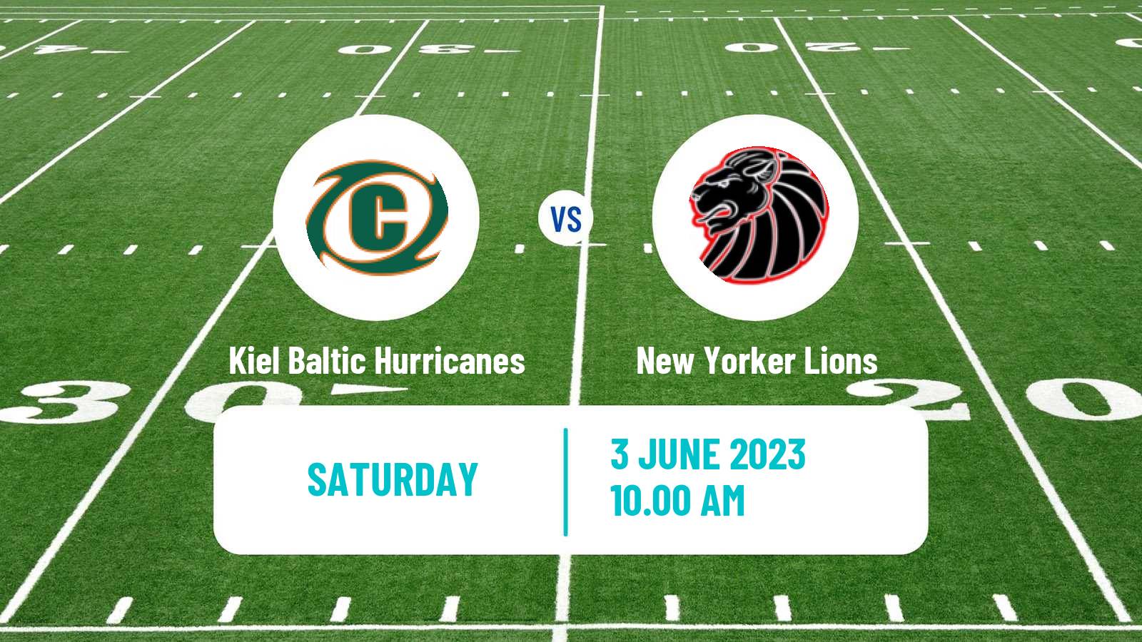 American football German GFL Kiel Baltic Hurricanes - New Yorker Lions