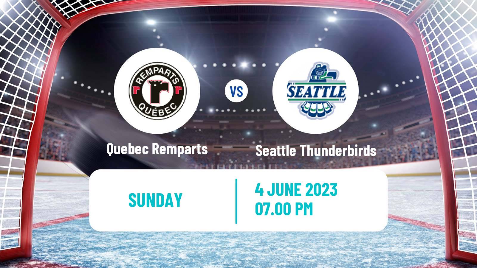 Hockey Memorial Cup Quebec Remparts - Seattle Thunderbirds