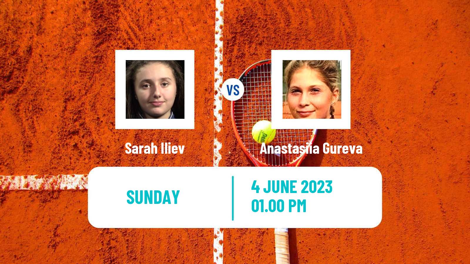 Tennis Girls Singles French Open Sarah Iliev - Anastasiia Gureva