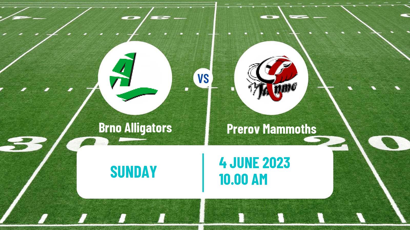 American football Czech CLAF Brno Alligators - Prerov Mammoths