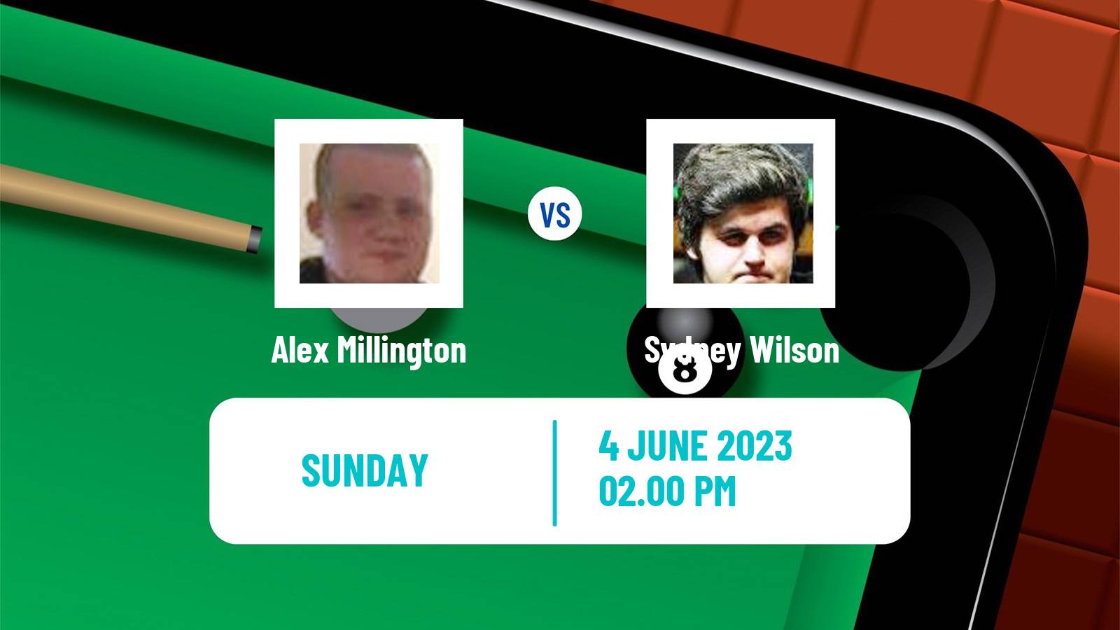 Snooker Qualifying School 2 Alex Millington - Sydney Wilson