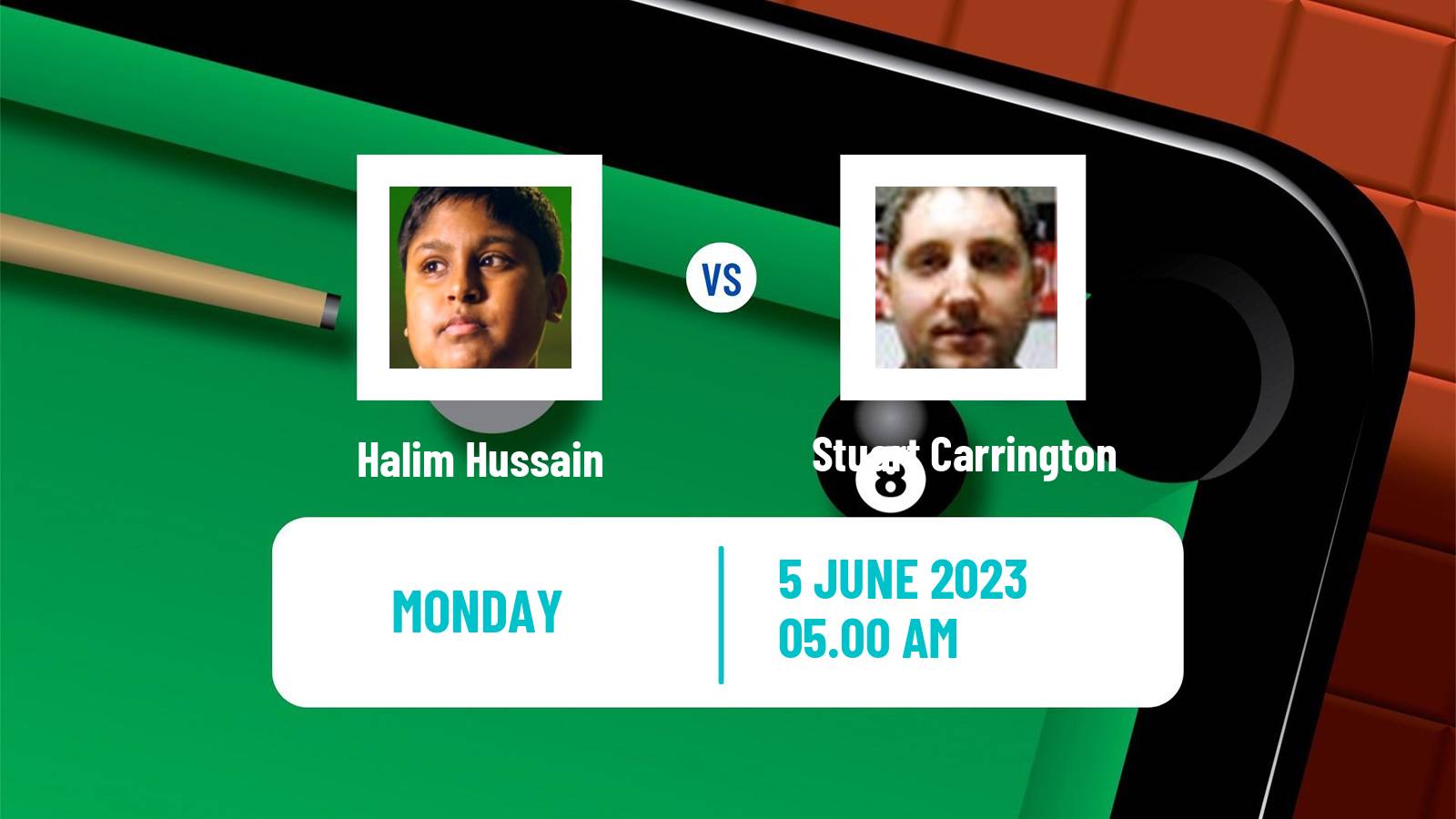 Snooker Qualifying School 2 Halim Hussain - Stuart Carrington