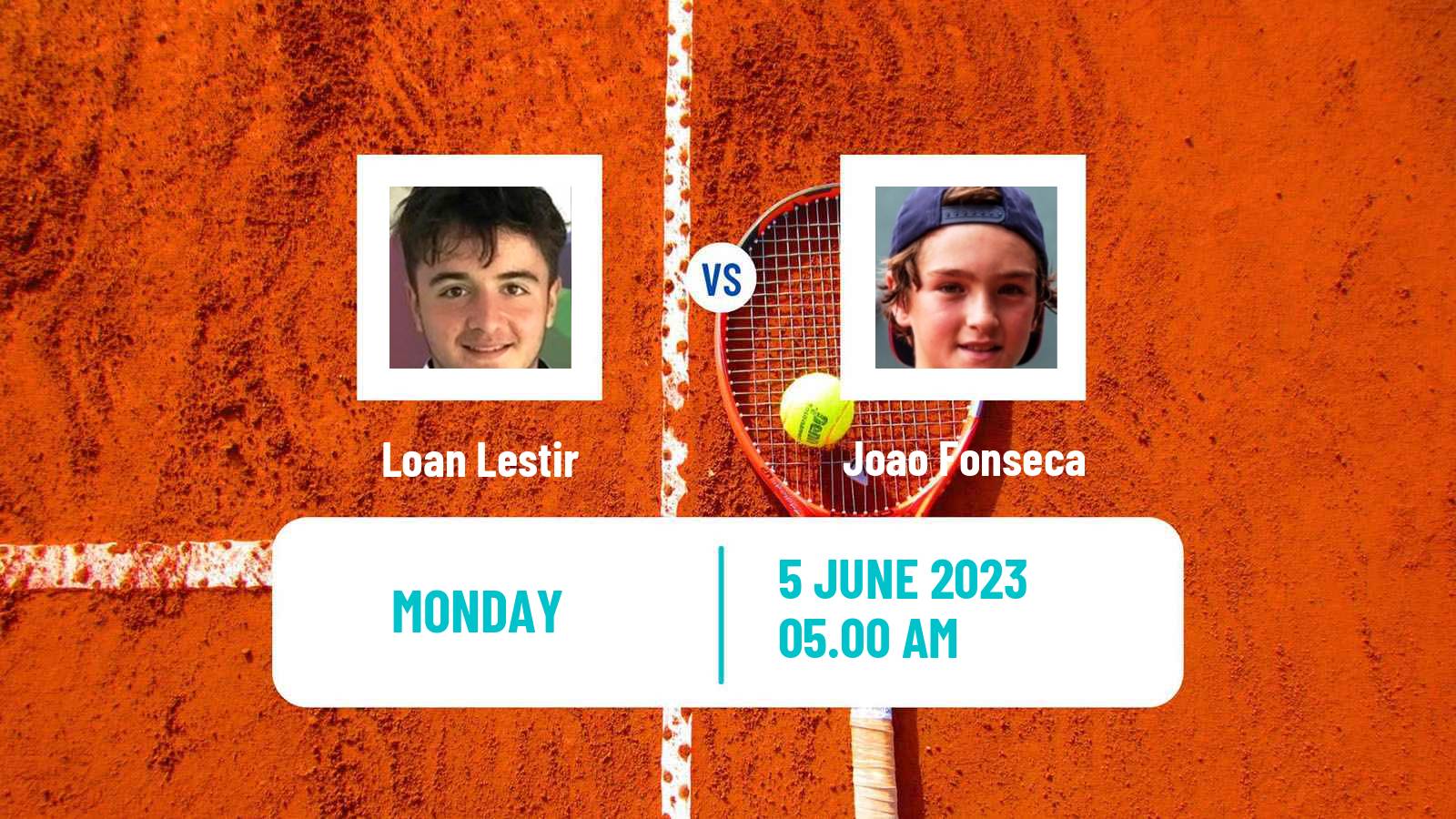 Tennis Boys Singles French Open Loan Lestir - Joao Fonseca