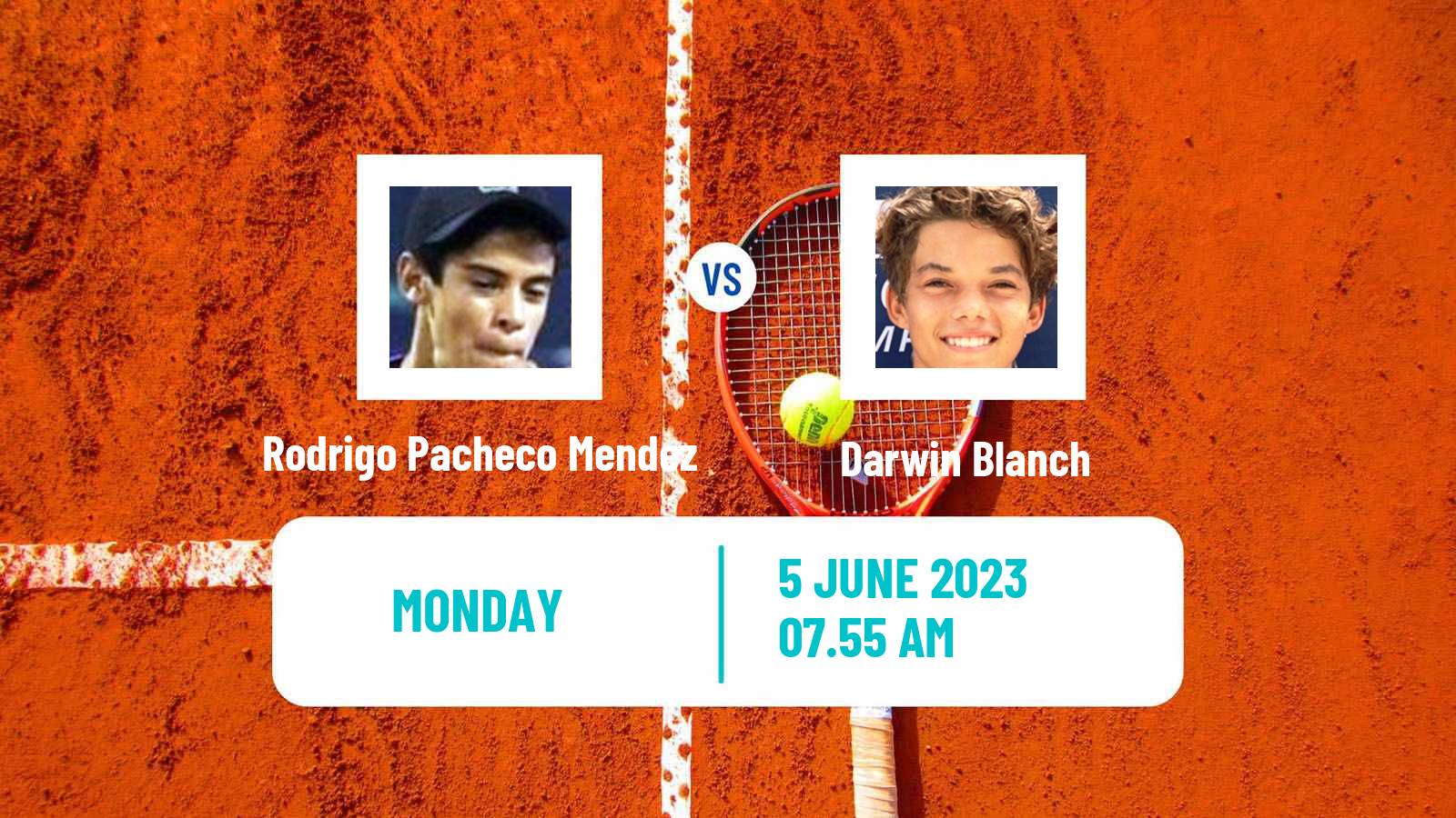 Tennis Boys Singles French Open Rodrigo Pacheco Mendez - Darwin Blanch