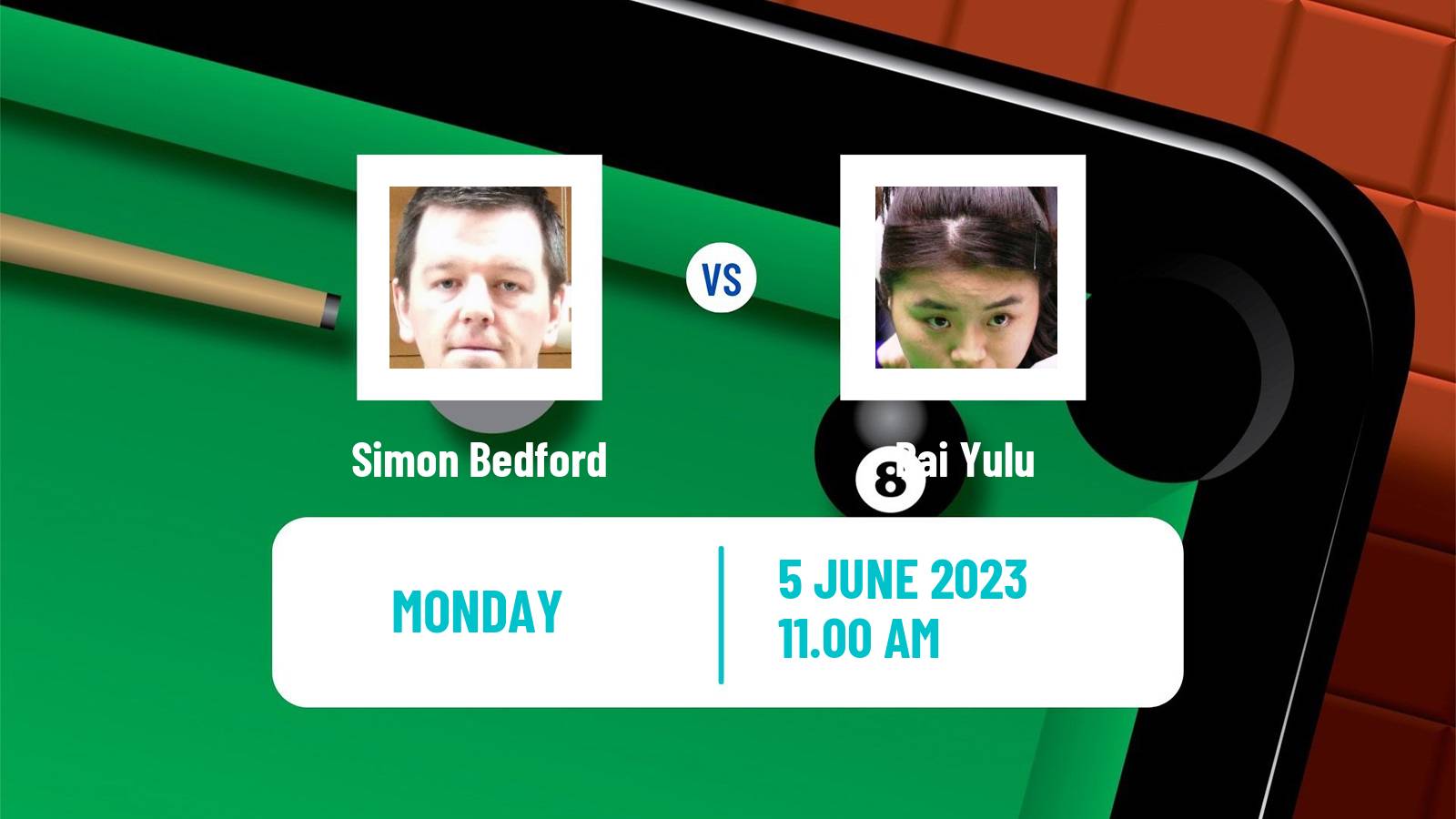 Snooker Qualifying School 2 Simon Bedford - Bai Yulu