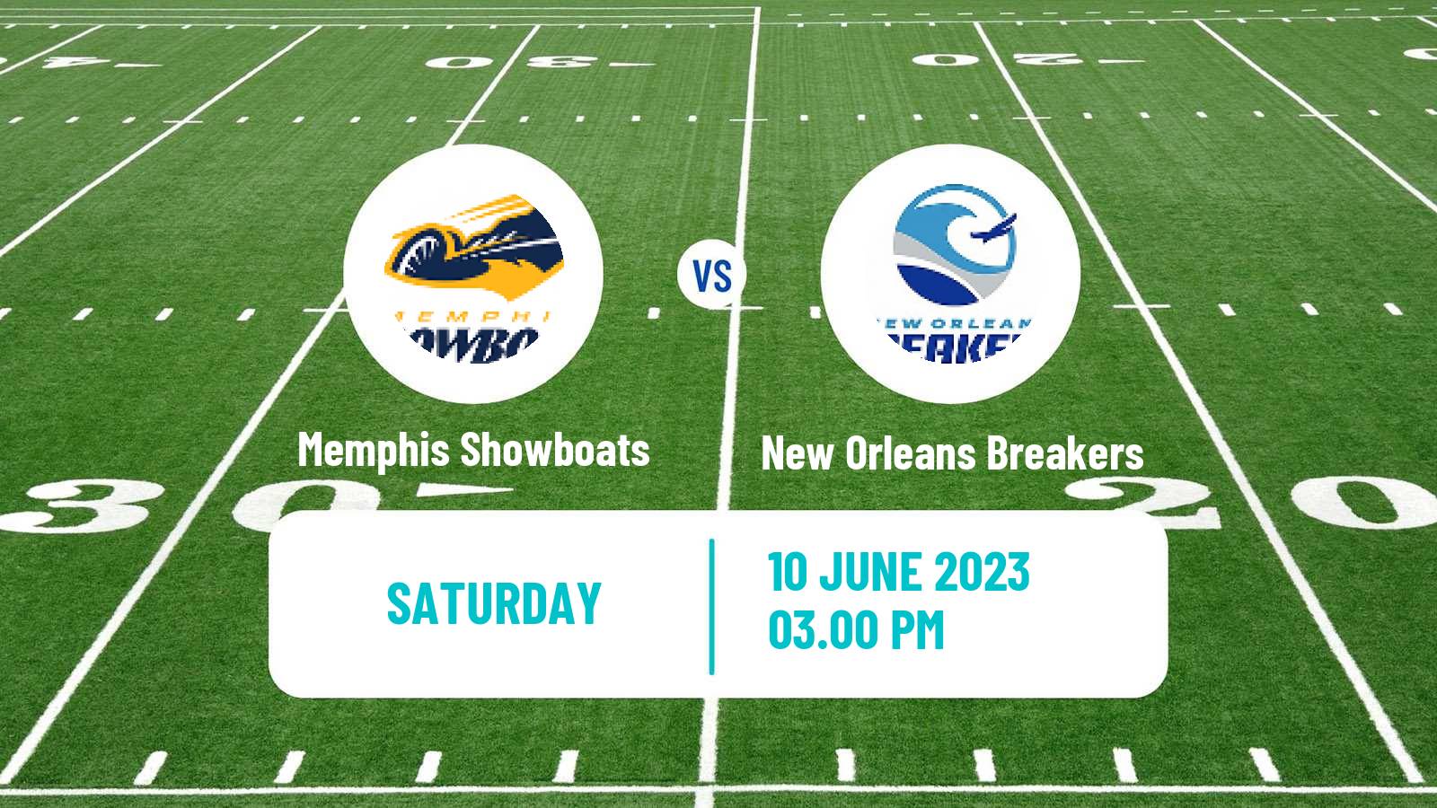 American football USFL Memphis Showboats - New Orleans Breakers