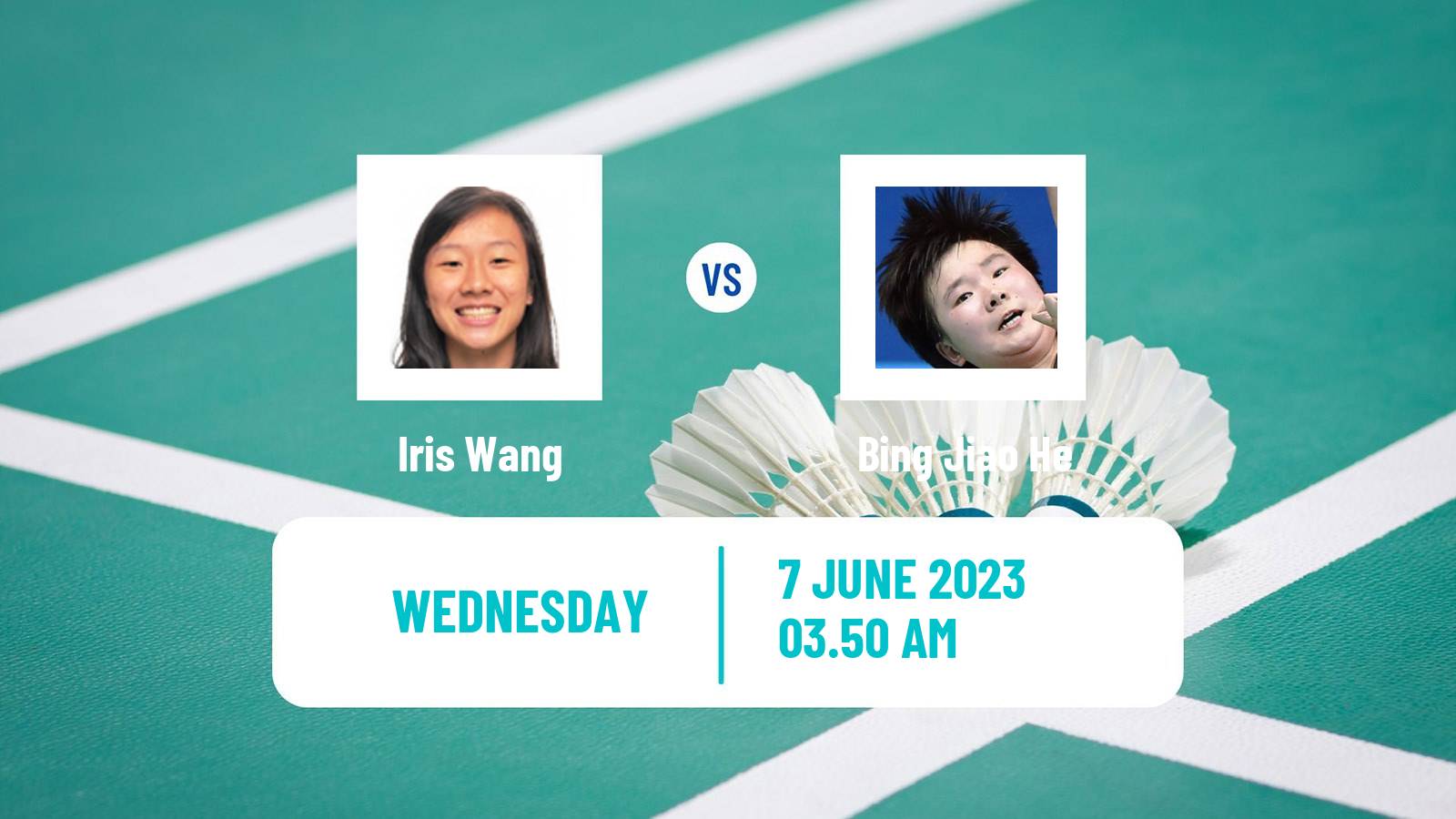 Badminton BWF World Tour Singapore Open Women Iris Wang - Bing Jiao He