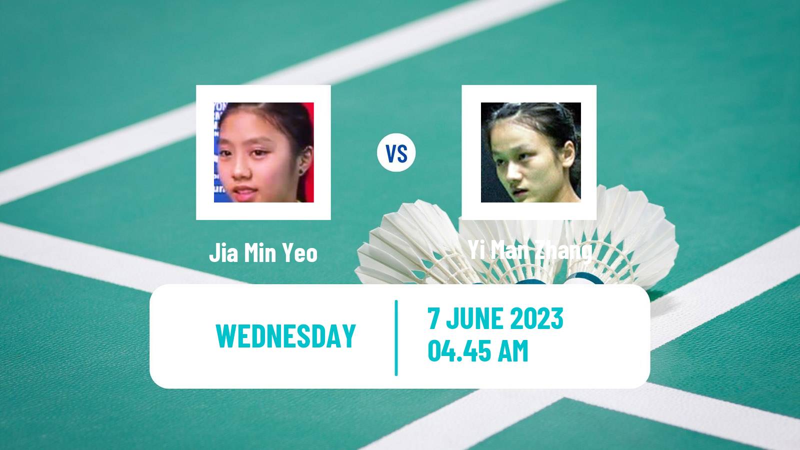 Badminton BWF World Tour Singapore Open Women Jia Min Yeo - Yi Man Zhang