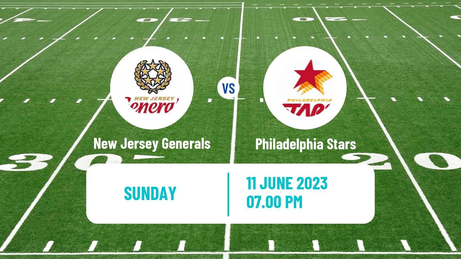 American football USFL New Jersey Generals - Philadelphia Stars