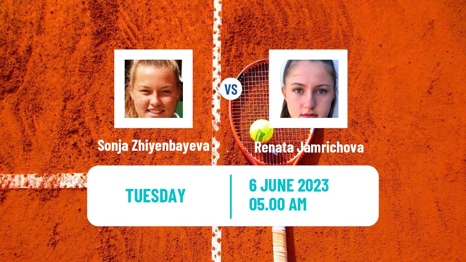 Tennis Girls Singles French Open Sonja Zhiyenbayeva - Renata Jamrichova