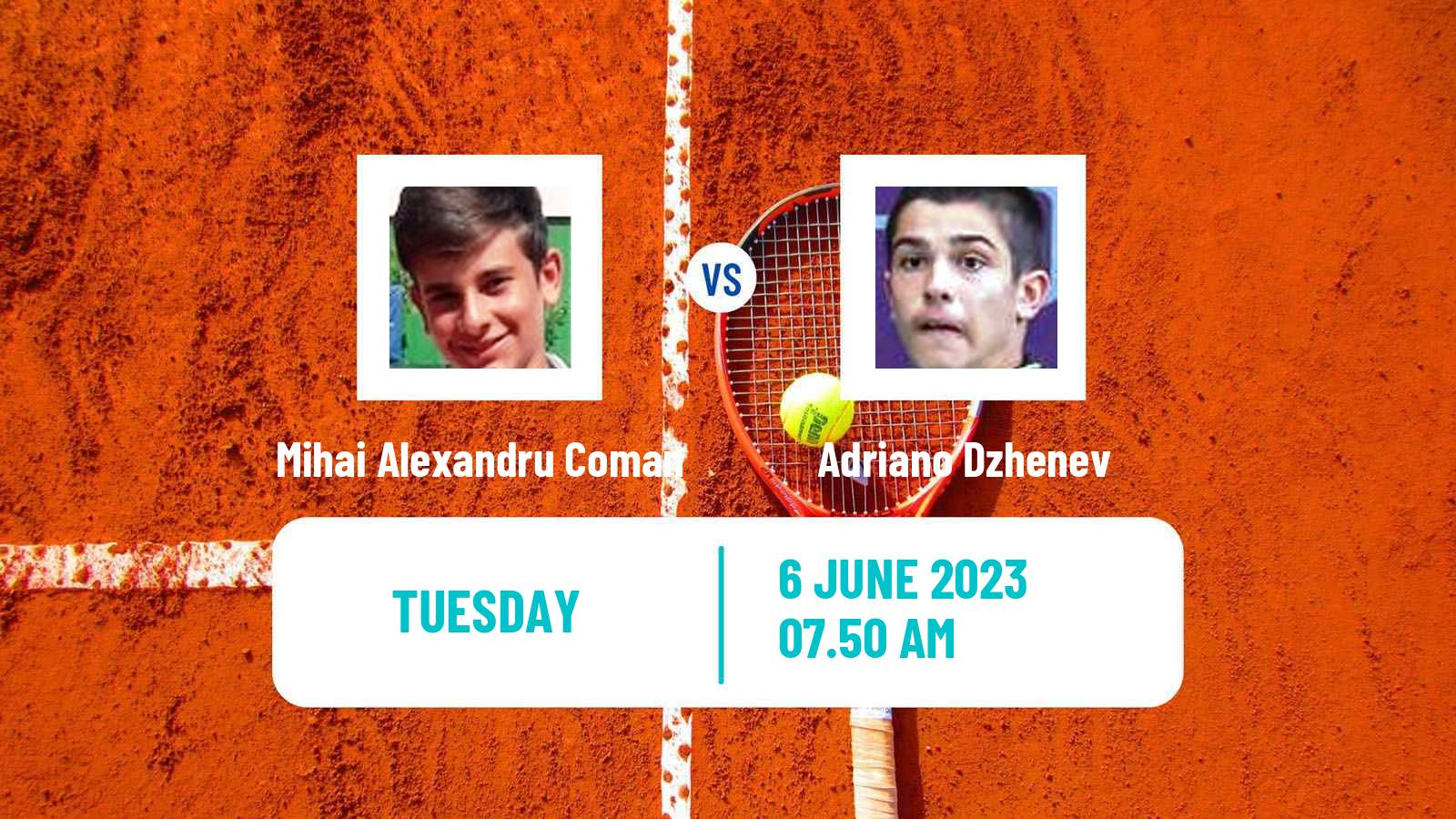 Tennis Boys Singles French Open Mihai Alexandru Coman - Adriano Dzhenev