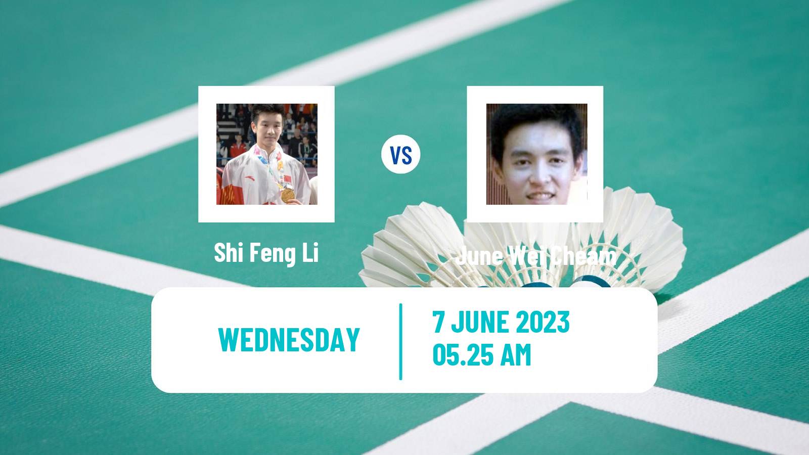 Badminton BWF World Tour Singapore Open Men Shi Feng Li - June Wei Cheam