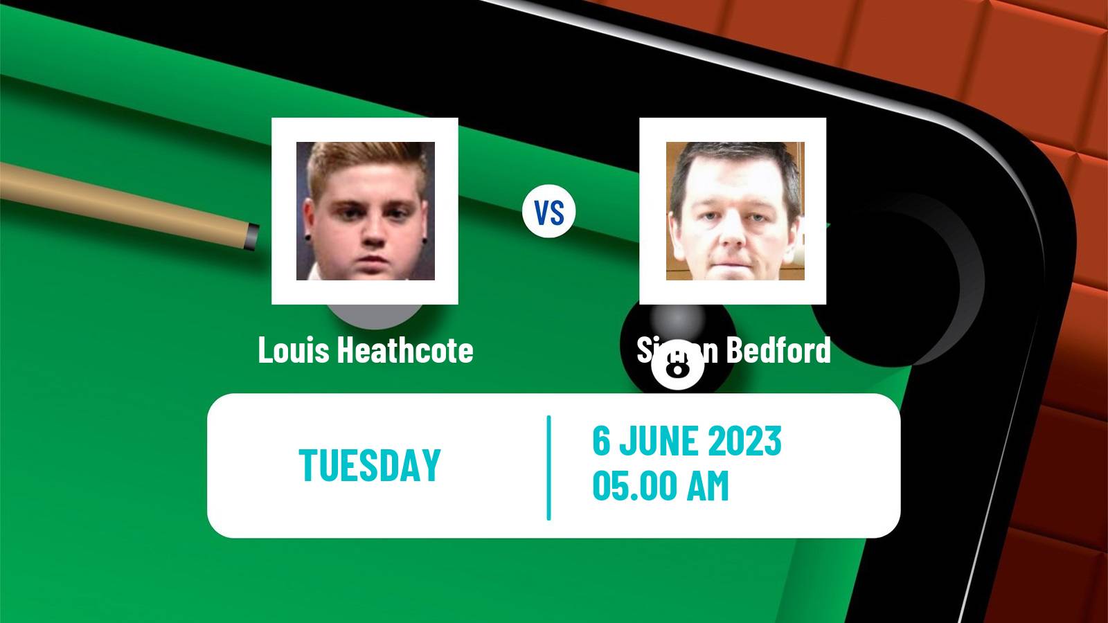 Snooker Qualifying School 2 Louis Heathcote - Simon Bedford