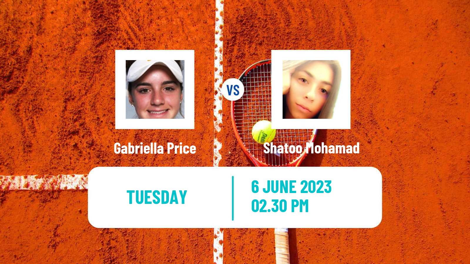 Tennis ITF W15 San Diego 3 Women Gabriella Price - Shatoo Mohamad