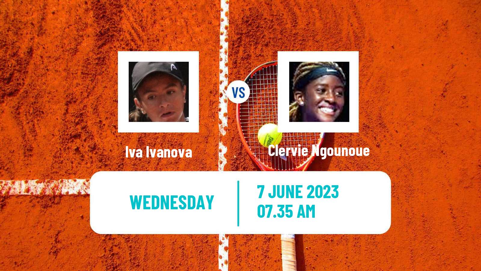 Tennis Girls Singles French Open Iva Ivanova - Clervie Ngounoue